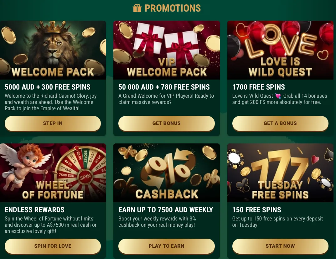 Richard Casino bonus